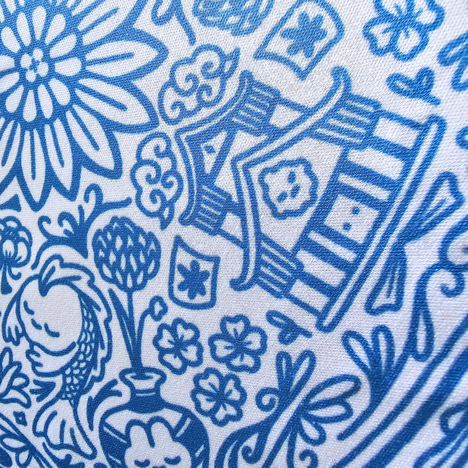 Blue White Ceramic - Microfiber Cloth