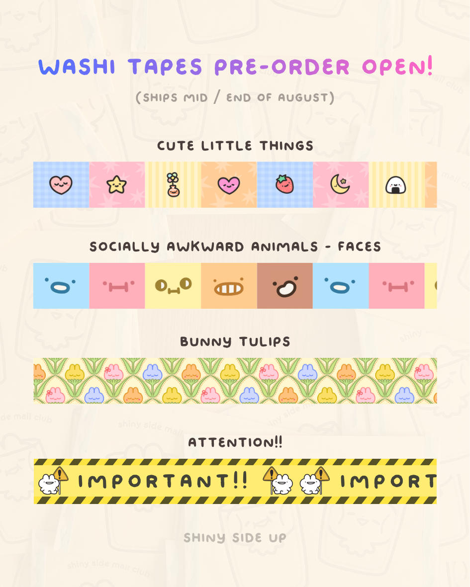 kawaii washi tapes (pre-order)