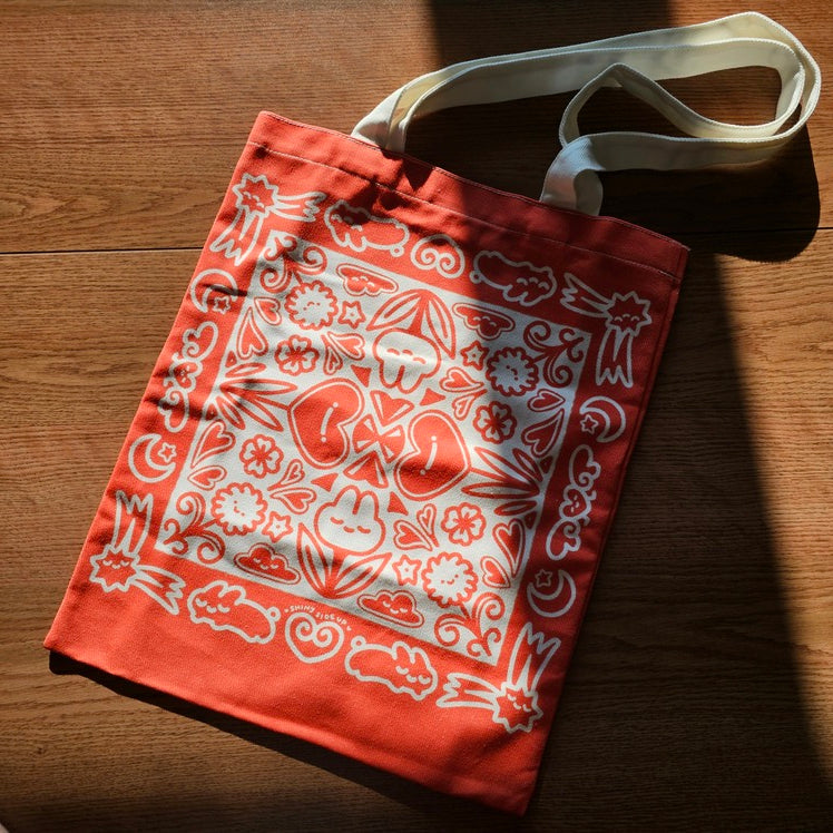 Red Heart Bunny - Tote Bag