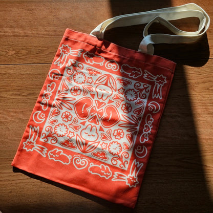 Red Heart Bunny - Tote Bag