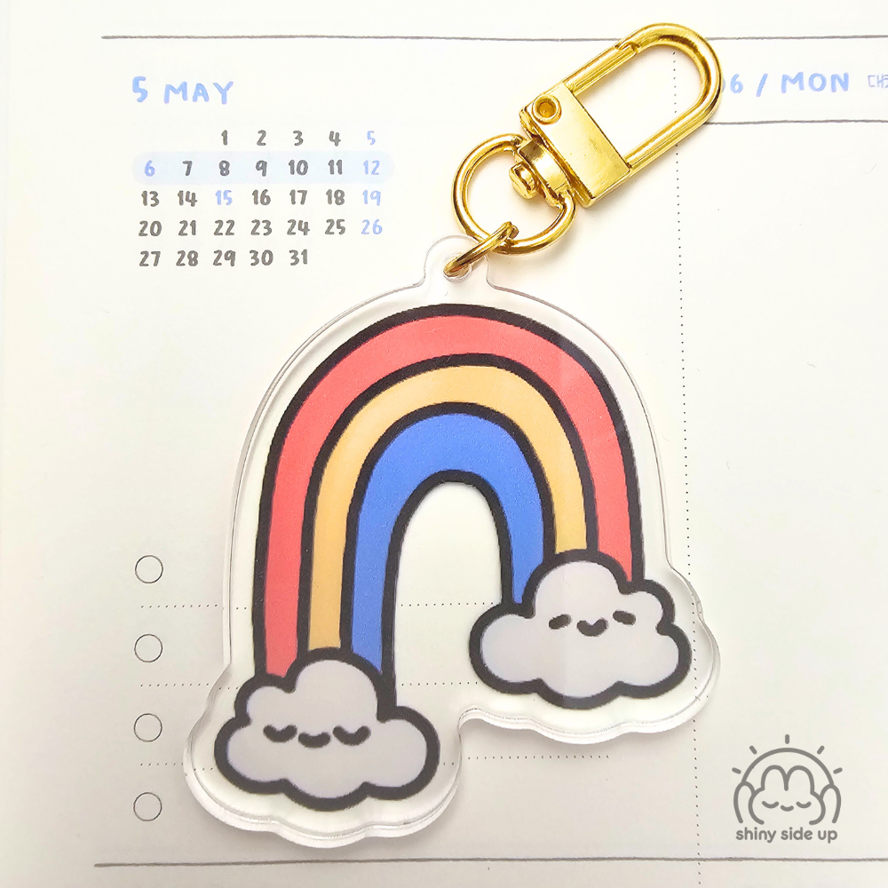 Cloudy Rainbow - Acrylic Keychain