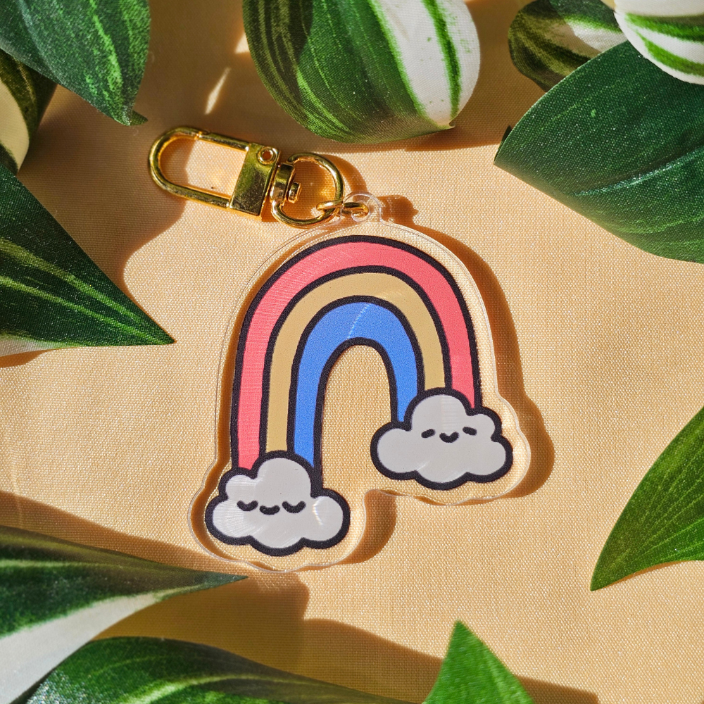 Cloudy Rainbow - Acrylic Keychain