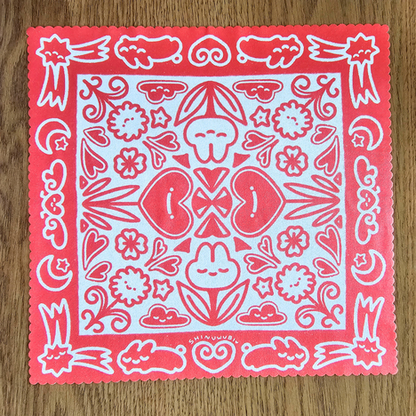 Red Heart Bunny - Microfiber Cloth