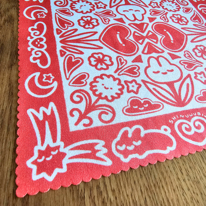 Red Heart Bunny - Microfiber Cloth